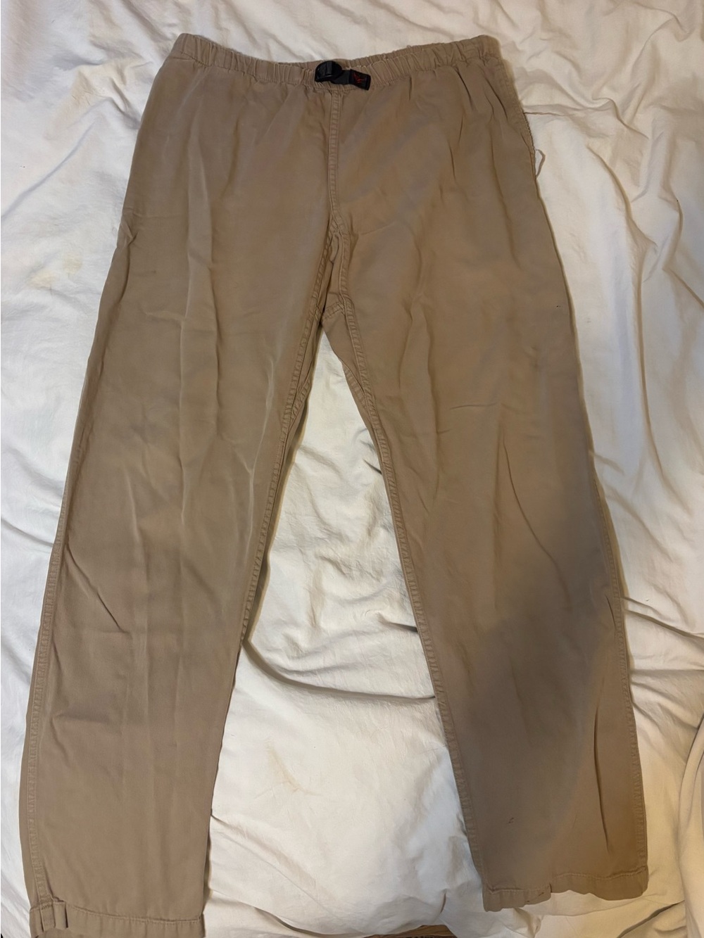 Men's Elastic-Waist Tan Jogger Pants
